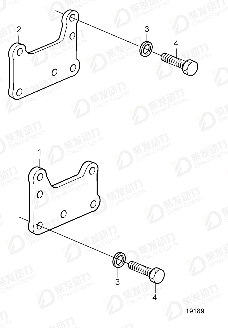 VOLVO Bracket 20405815 Drawing